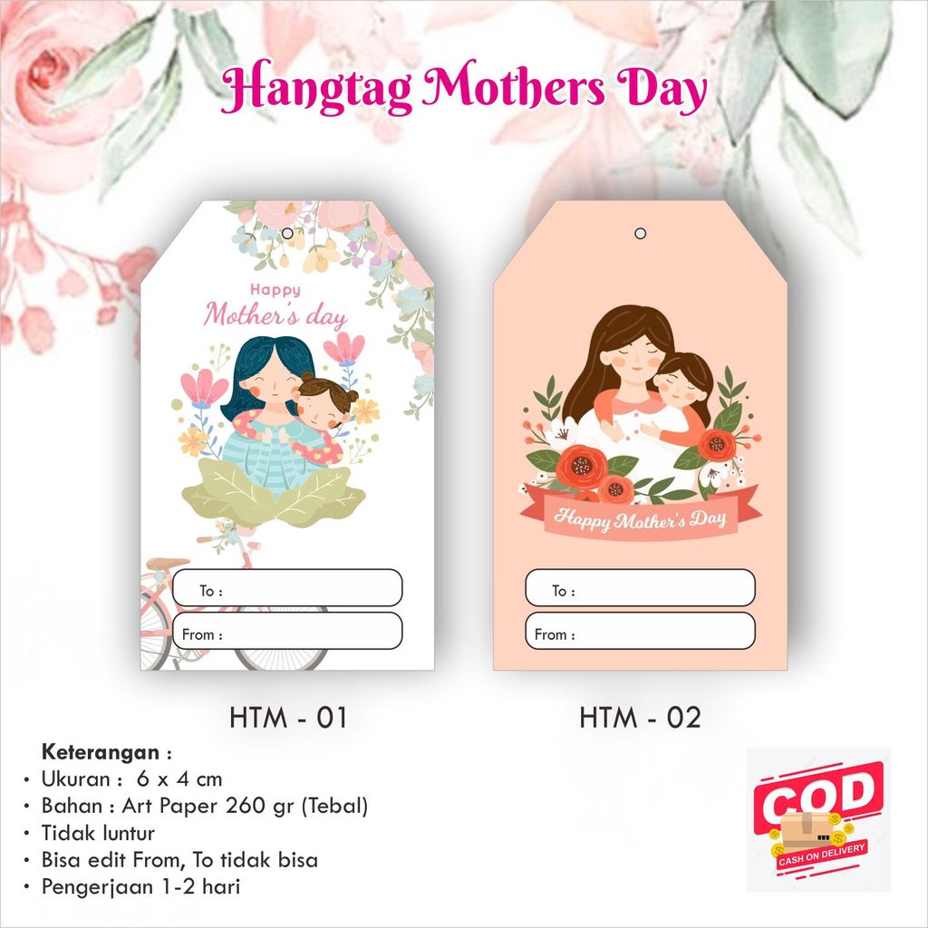 

Hangtag Mothers Day / Hari ibu / Tag