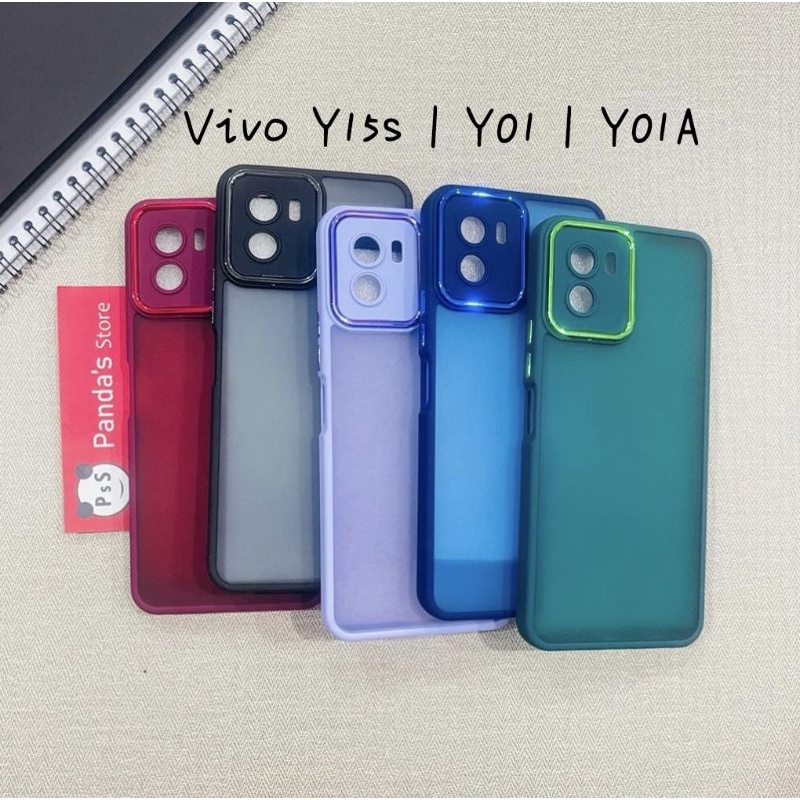 Case Vivo Y15s | Y01 | Y01A Metal Chrome Softcase Dove Premium Luxury PSS