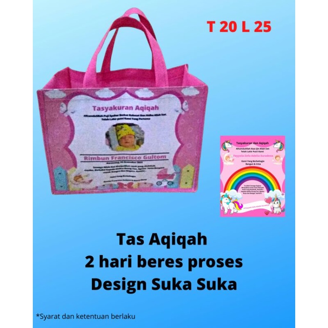 

Tas Ulang Tahun Gratis design / Khusus warna Pink 2 hari Kirim
