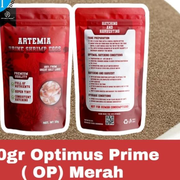 Artemia Optimus Prime Merah Net 50 Gram - OP MERAH