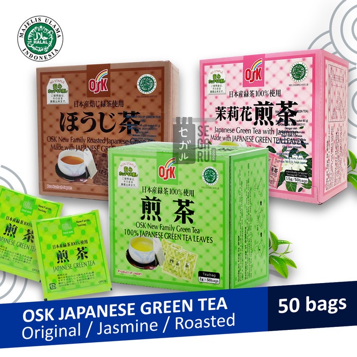 

OSK JAPANESE GREEN TEA TEH HIJAU JEPANG HALAL (50 SACHET)