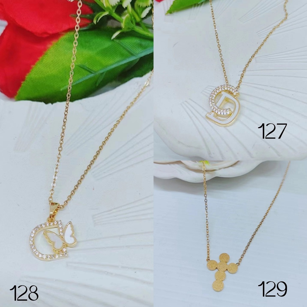 Kalung Titanium Cantik Permata Perhiasan Fashion W127/128/129