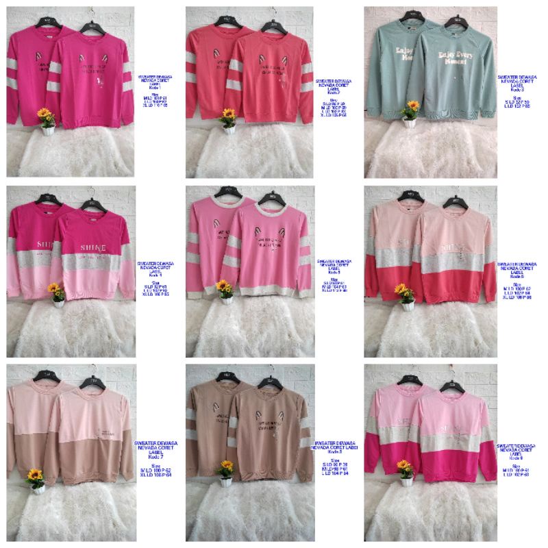 Jual SWEATER CEWEK BRAND NEVADA CORET LABEL (STOK 1) WAJIB TANYA STOK