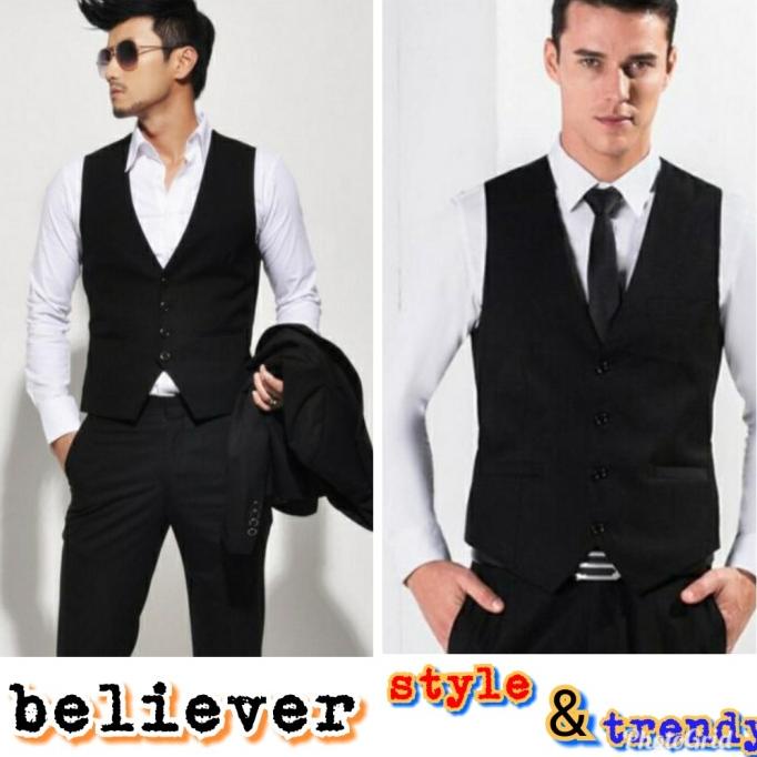 Rompi Pria Hitam-Vest Pria Hitam- Jas Blazer Pria-Blazer Pria-Rompi Ja