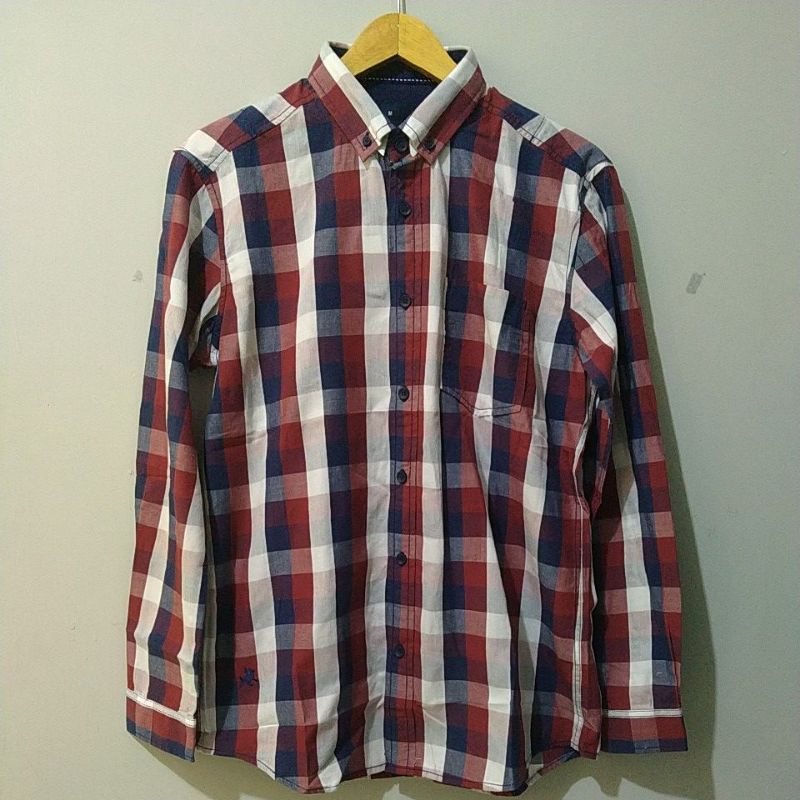 KLL353 OB KEMEJA LENGAN PANJANG SLIM FIT KOTAK-KOTAK LOIS ORIGINAL