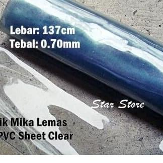 

Plastik Mika Lentur PVC Super Clear Lebar 137cm / Tebal 0.70mm - Standar