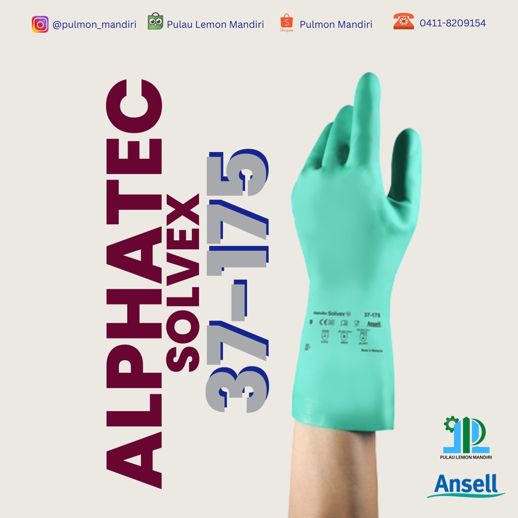 Sarung Tangan Ansell Alphatec Solvex 37-175