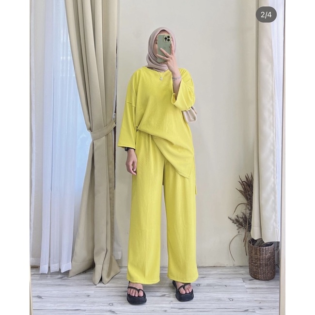 5011 setcel jumbo setelan oversize setelan celana wanita set daily hanover merk clarke