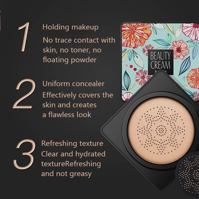 IMAGES BEAUTY CREAM BB CUSHION FOUNDATION WITH SPONGE BEDAK PUTIH PENYAMAR NODA BEKAS JERAWAT WHITENING AIR CUSHION SILKY KOREA ORIGINAL BEAUTY