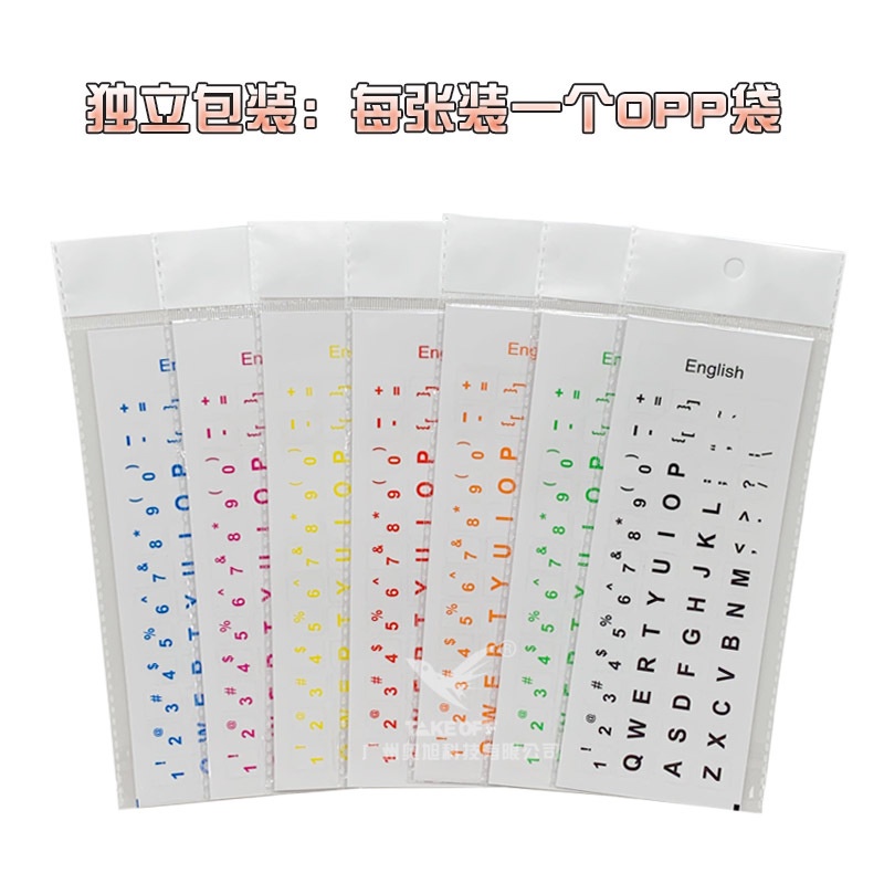 Stiker Cover Keyboard Transparan Motif Tulisan Bahasa Inggris Multi Warna