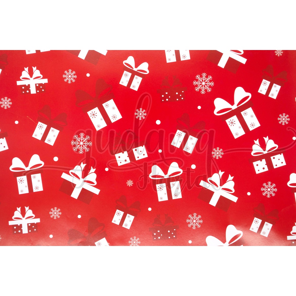 Kertas Kado Motif Natal Lucu Gift Wrapping Paper Model Present Santa Bear Snowman GH 510012