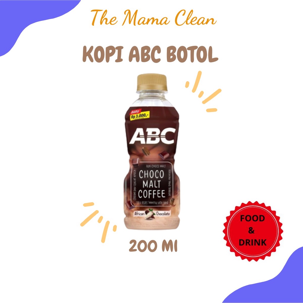 Kopi ABC Botol  Susu Choco Malt 200 ml Ready to Drink