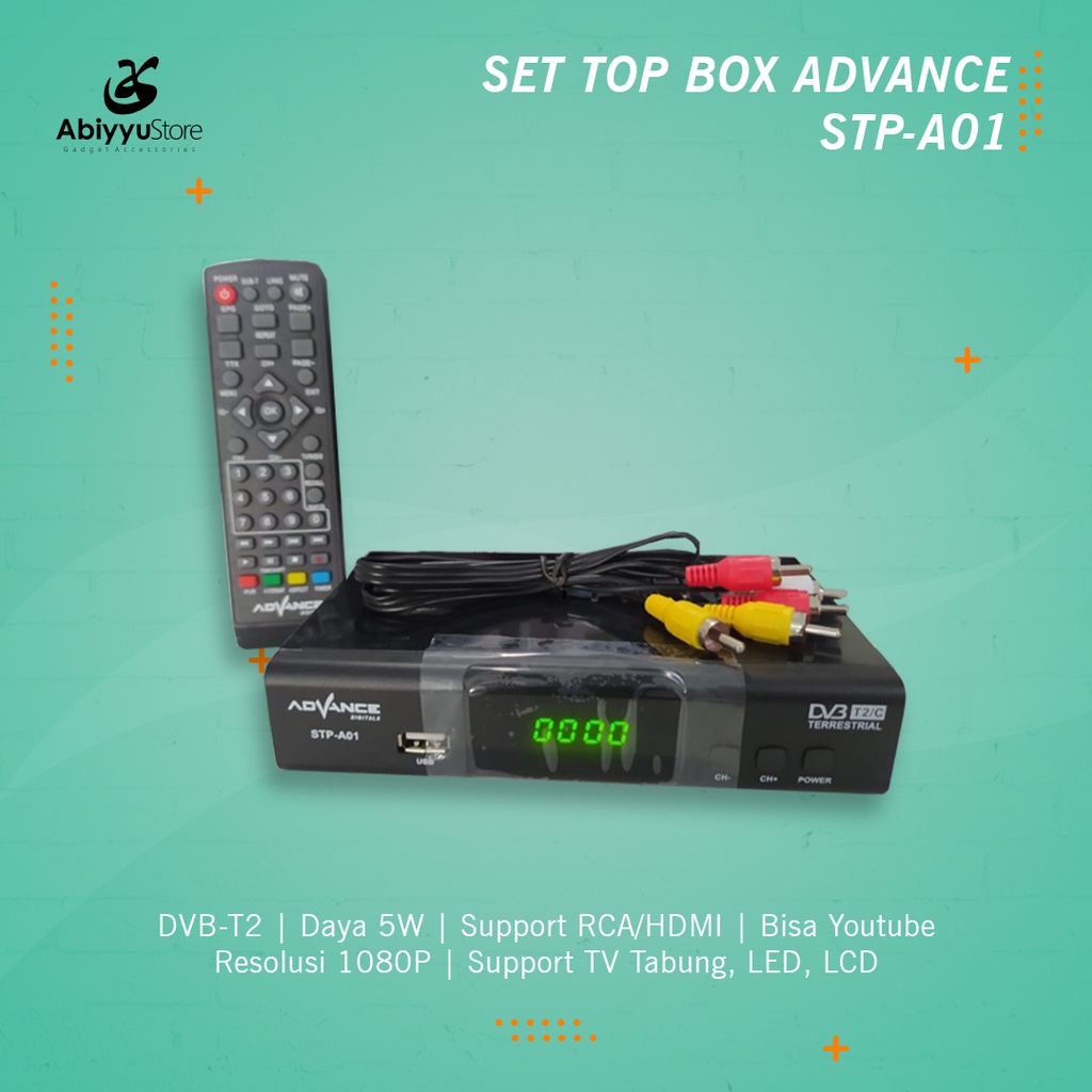 Set Top Box Advance STP-A01 DVB-T2 STB TV Tuner Digital TV LED LCD