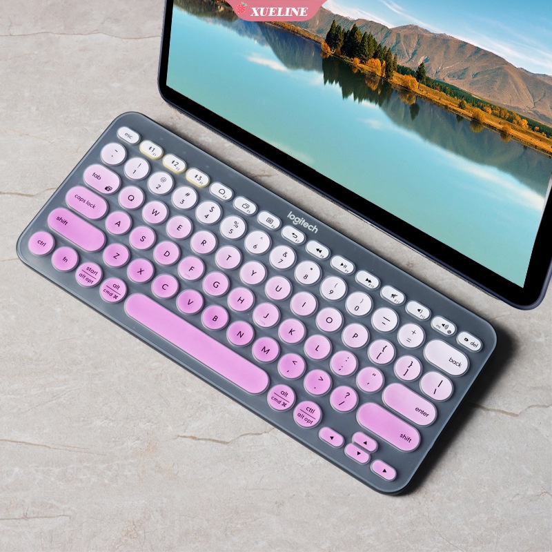 1 Pc skin Pelindung keyboard Logitech K380 Bahan Silikon Ultra Tipis Ukuran Xl