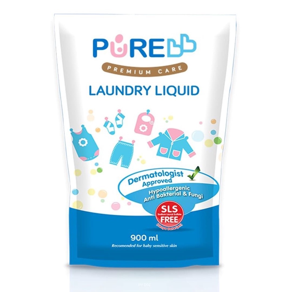 PureBB Pure Baby Pure BB Premium Care Liquid Cleanser 700 ml Pump - Refill / Liquid Laundry Detergent 700ml 450ml 900ml Refill / PureBB Detergent / PureBB Cuci Botol