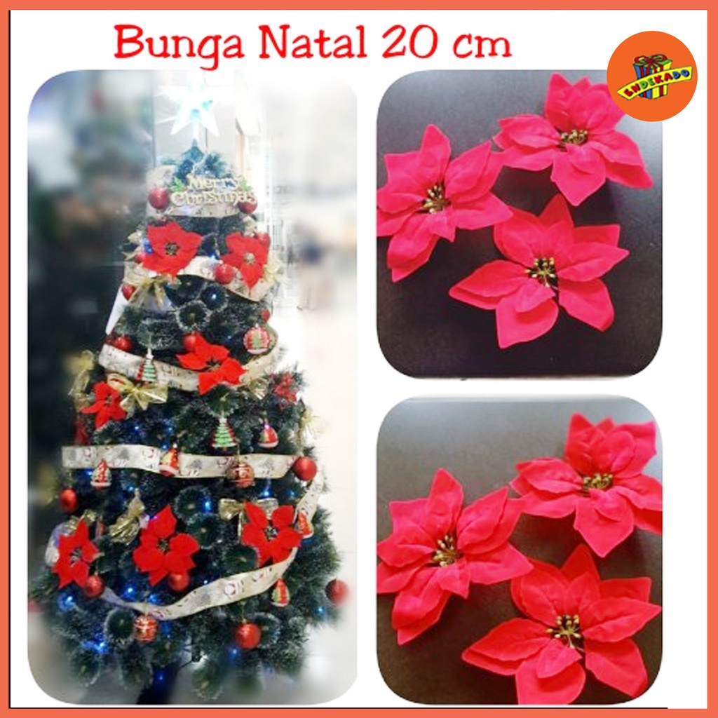 BUNGA HIAS Pohon - Hiasan Natal