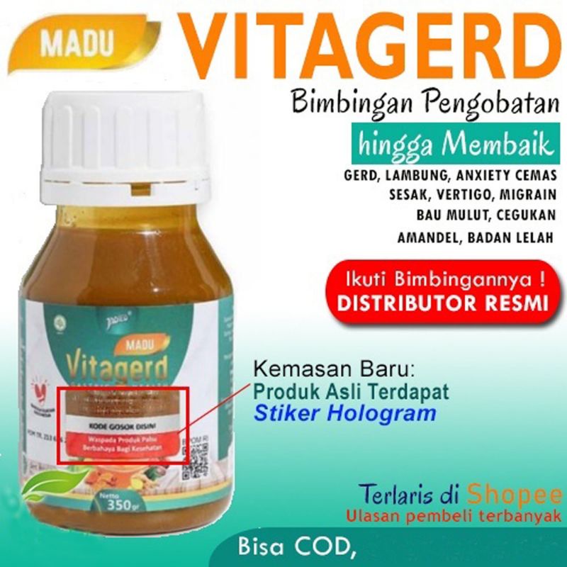 Jual Vitagerd Madu Herbal Obat Gerd Dan Asam Lambung Original Shopee Indonesia