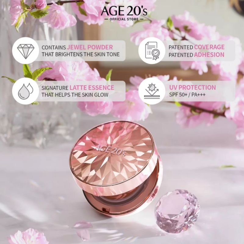 AGE 20's Essence Cover Pact Original SPF50+/PA+++ Pink Beige 21