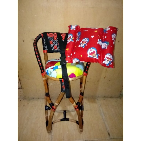 paket komplit sabuk+bantal stang//boncengan anak motor matic//kursi rotan motor matic Vario Beat Scoopy Mio//dudukan anak motor matic//bangku rotan motor matic