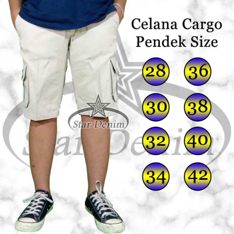 Celana Cargo Pendek Pria Star Denim / Celana Cargo Pendek  Pria Terlaris / Celana Cargo Pria Star Denim Terbaru Premium