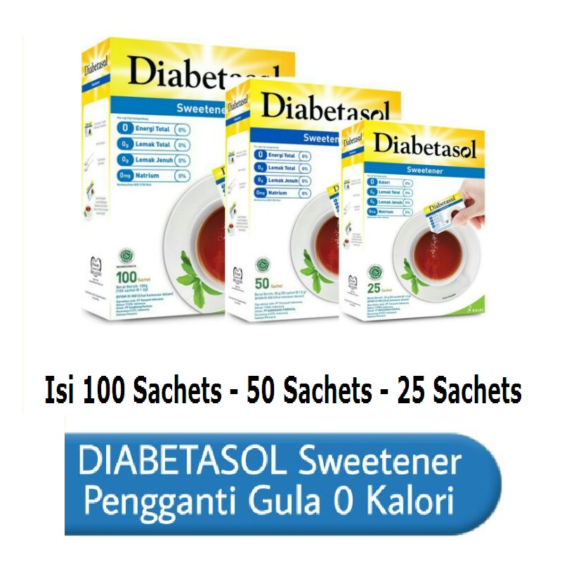

Diabetasol Sweetener 25 Sachet / 50 Sachet / 100 Sachet