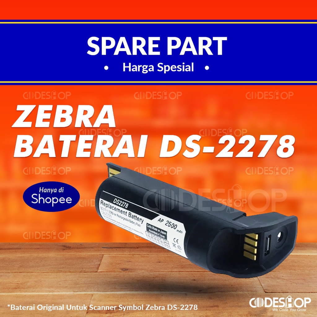 Baterai Scanner ZEBRA DS-2278 Rechargeable Battery