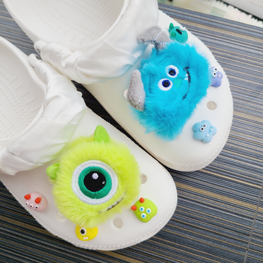 8pcs Aksesoris Sepatu Crocs DIY Seri Monster University Jibbitz