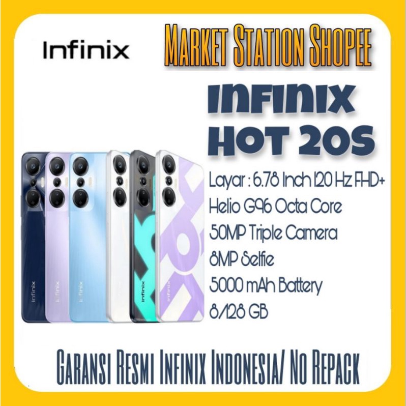 Infinix Hot 20S 8/128 GB New Garansi Resmi Infinix Indonesia