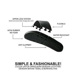 Sandal selop bahan karet Design Simple sandal slop pria ketzo max original ( KZ09-KZ15 ) #4