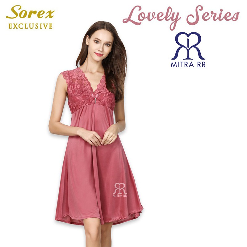 Sorex Lingerie Satin Lace Dress/ Sexy Lacey 7045 Free Size Fit to XL