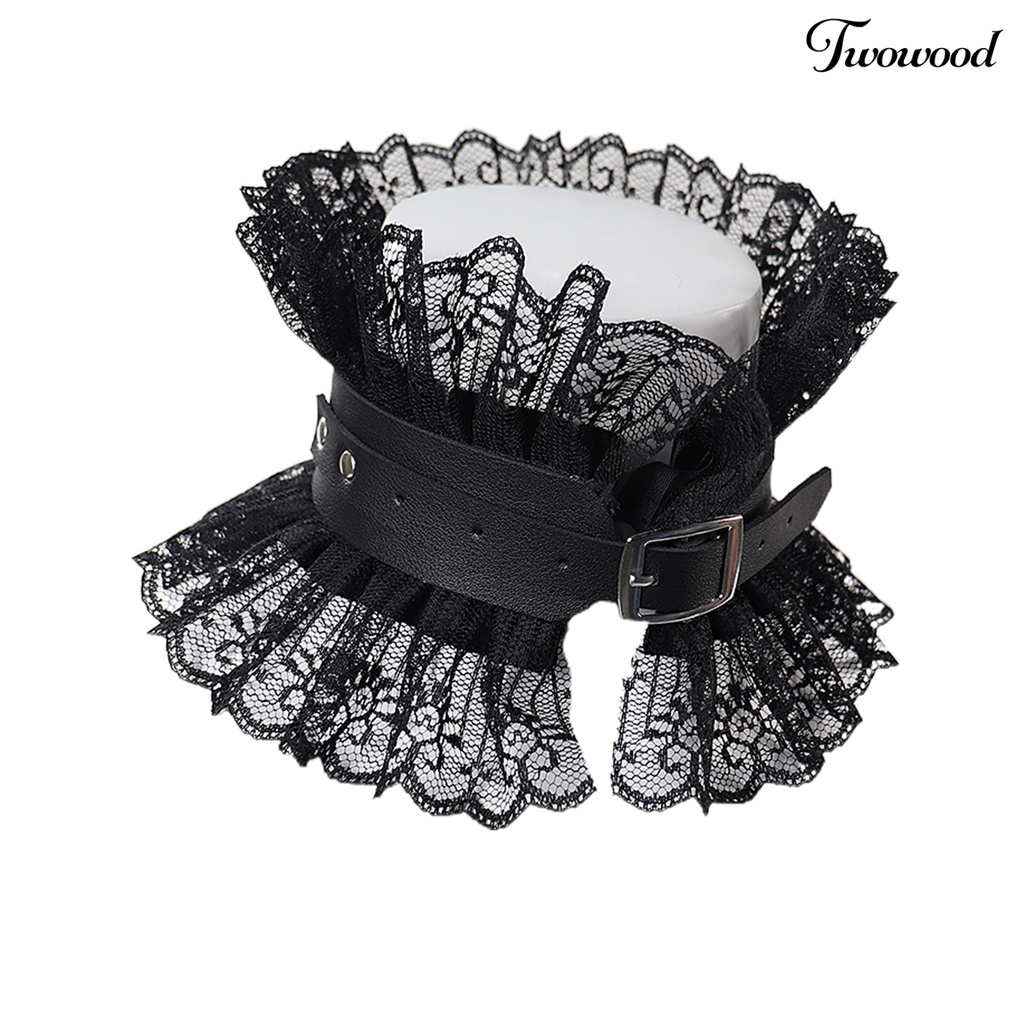 Kalung Choker Bahan Lace Gaya Gothic Untuk Kostum Cosplay