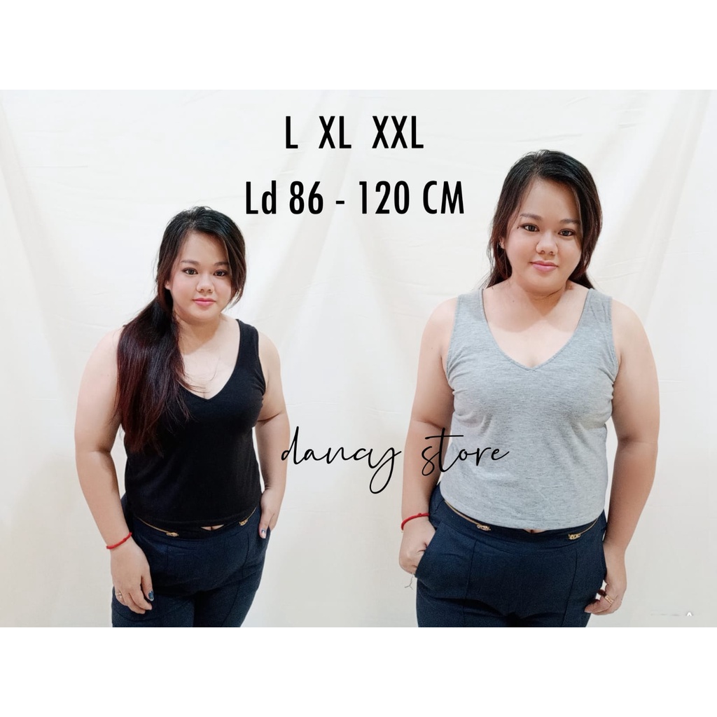 Dancy Store - Crop Tank Top Big size Atasan Murah Wanita Jumbo - DS-7