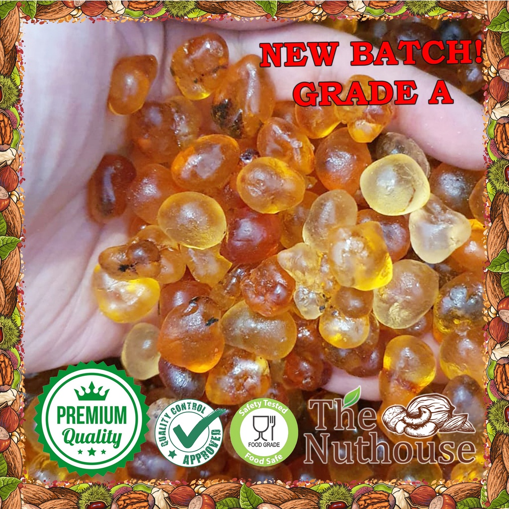 500gr Peach Gum / Peachgum / Tao Jiao / Getah Plum Grade A - Ukuran Besar / Kecil [PREMIUM]