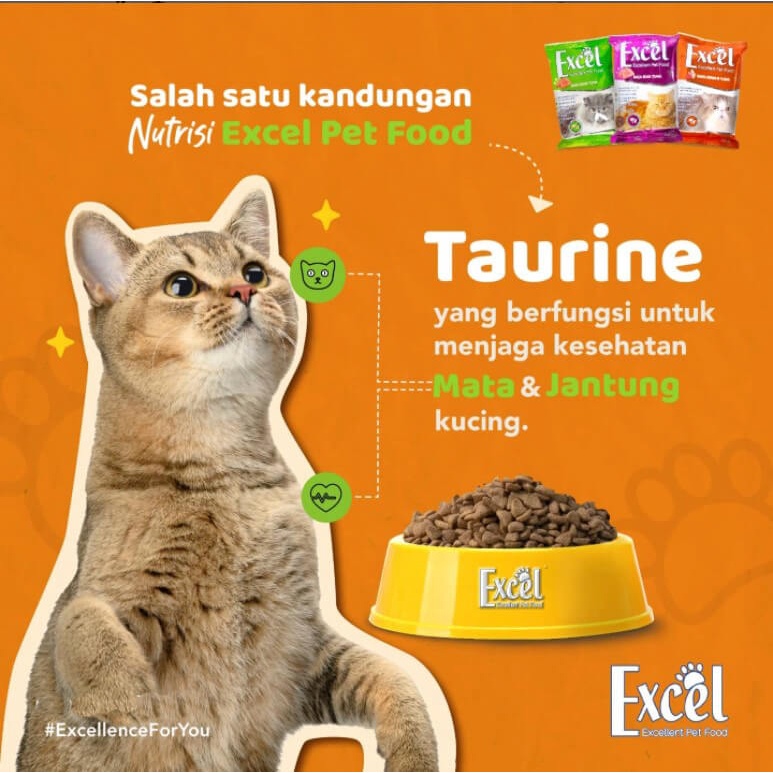 Excel Cat Food Makanan Kucing Kering 500gr