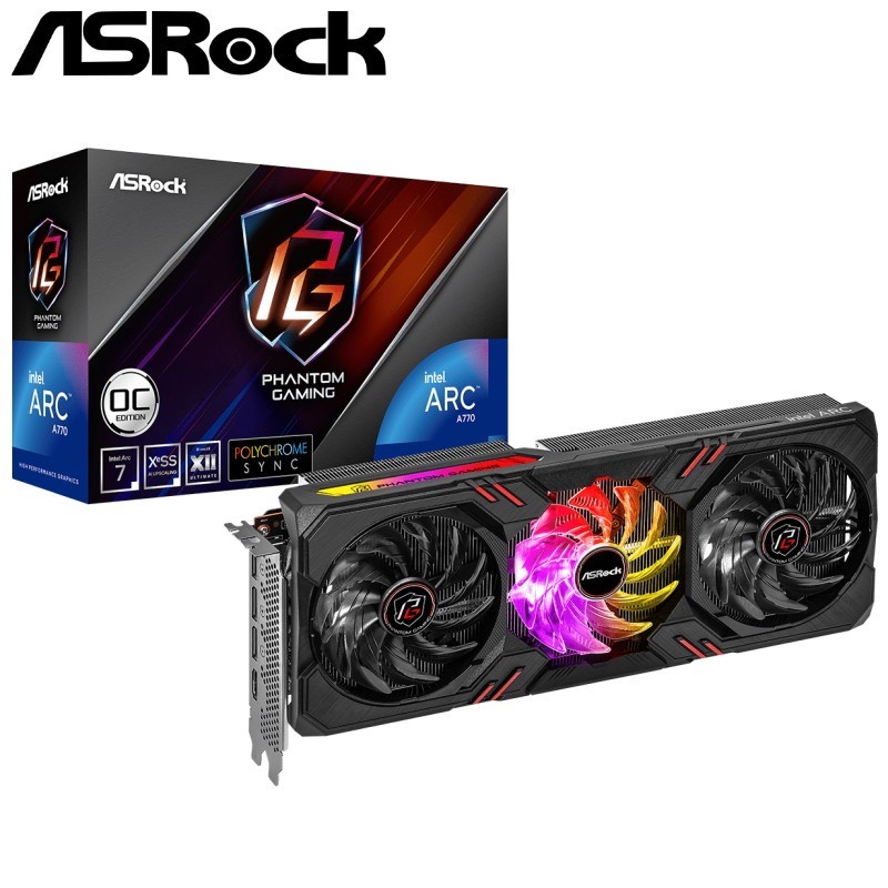 ASRock Intel Arc A770 Phantom Gaming D 8GB OC DDR6 - VGA Card