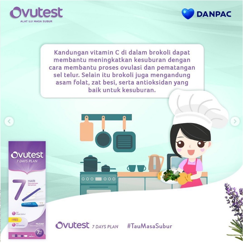 ORIGINAL Ovutest 7 Days Plan / Seven Days Plan / Alat Test Kesuburan / Test Pack / LEDI MART