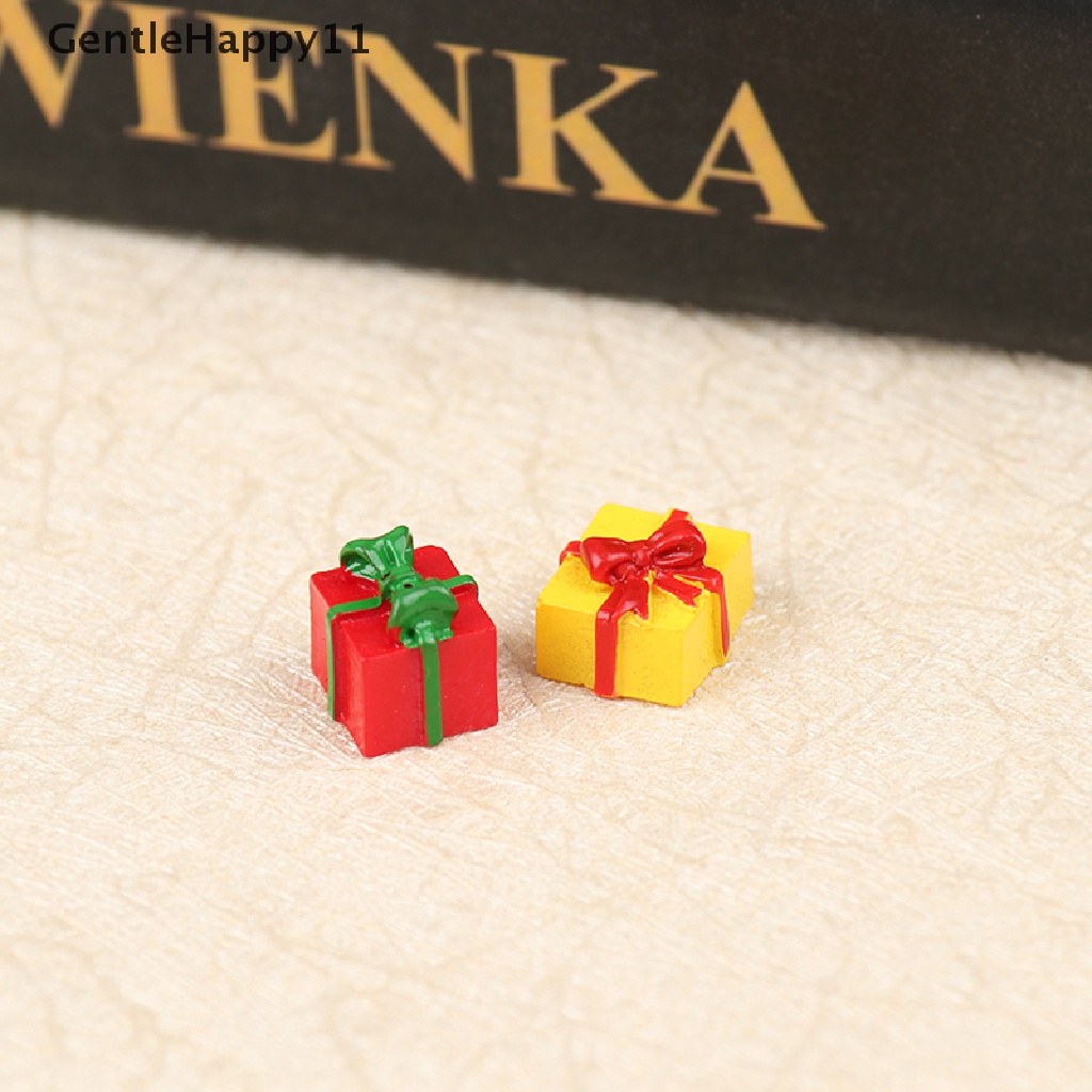 GentleHappy 5PCS 1/12 Scale Miniature Dollhouse Christmas Gift Box Decoration Accessories id