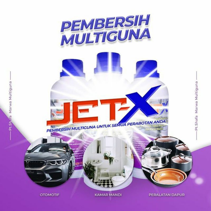 Cairan Pembersih Noda Paling Ampuh JET-X isi 250 ml Original Harga Grosir