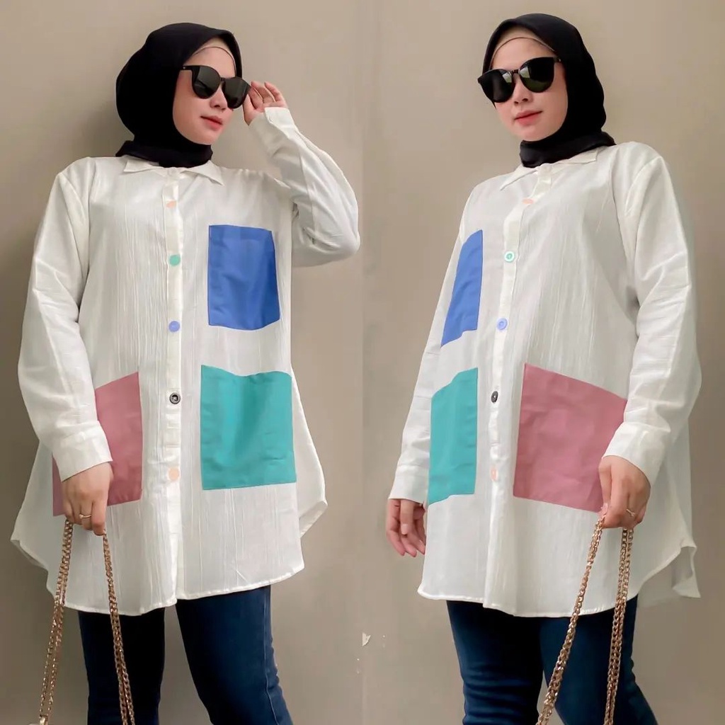 GAMIS STORE - Rinda Blouse Atasan Top Baju Muslim Wanita OOTD Casual Daily Korean Style Premium