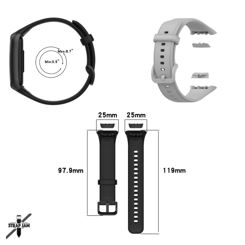 Strap Oppo Band 2 2022 - Tali Jam Tangan Silikon Rubber Khusus Dengan Aneka Warna