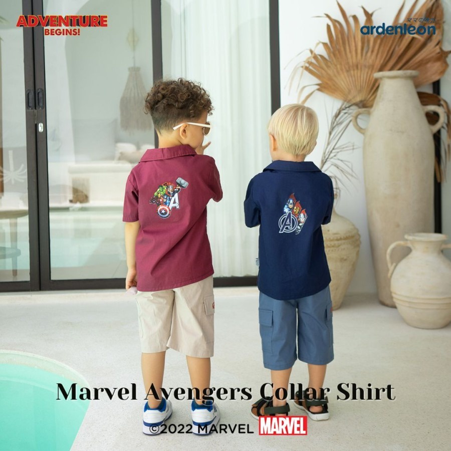 Ardenleon Marvel Avengers Boys Collar Shirt