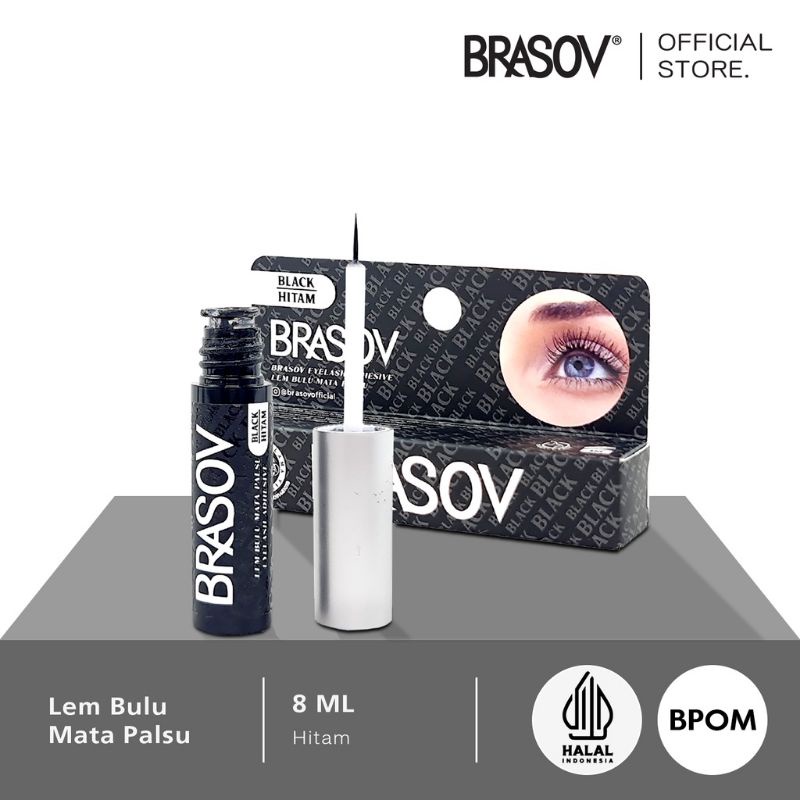 Brasov Lem Bulu Mata Pulsa 8ml Tahan Air/Lem Bulu  Mata BPOM
