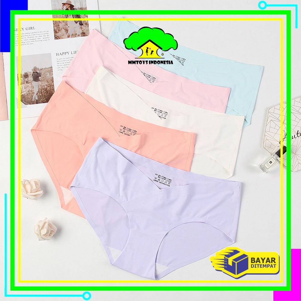 MI-P37 Celana Dalam Seamless Wanita V Shape Low Waist Panties CD Kolor Perempuan Anderwear Wanita