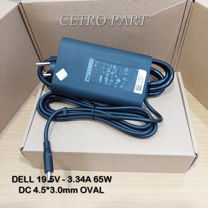 Adaptor Charger Laptop Dell 19.5V - 3.34A OVAL DC 4.5*3.0mm 65W -NEW