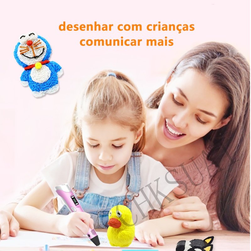 Pen Printer 3D Dengan Layar LCD Filamen PLA Untuk Hadiah Natal / Ulang Tahun Anak