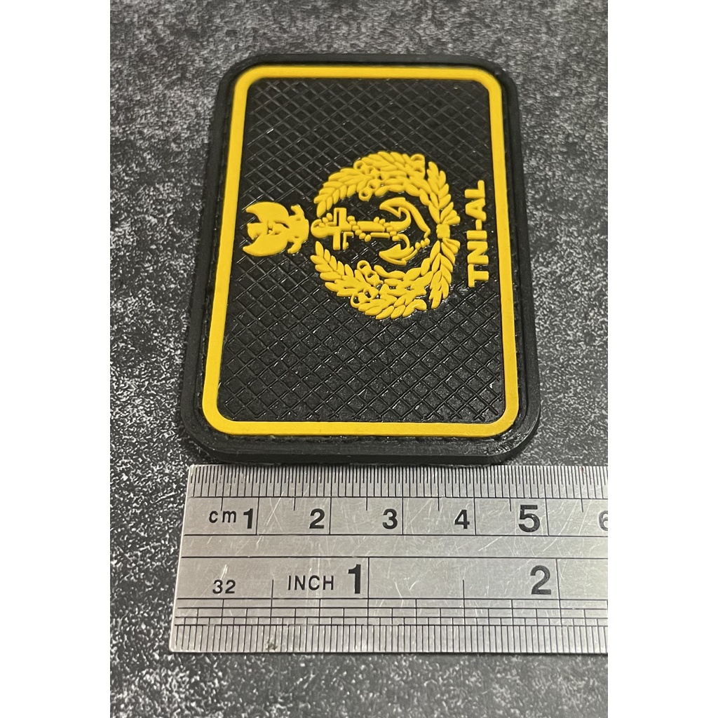 Patch TNI AL (Logo+Tlsn)  - Patch Velcro TNI Angkatan Laut - Prepetan AL -  Velcro Karet