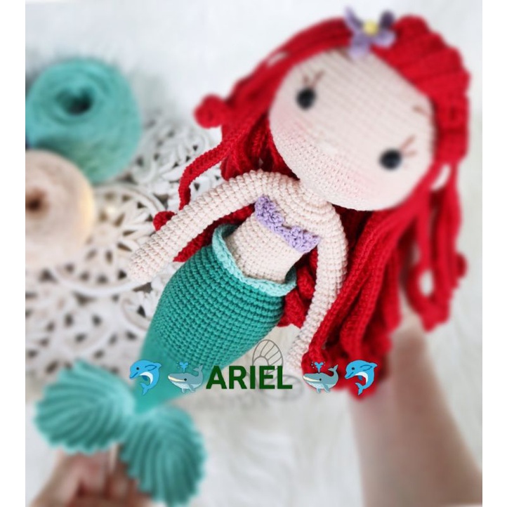 Boneka rajut ariel the mermaid