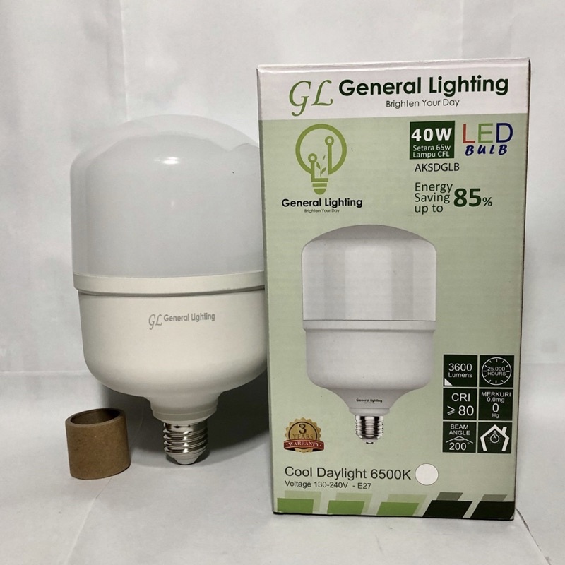 40W Lampu Bohlam Kapsul High Powerbulb LED GENERAL LIGHTING GL 40 Watt Berkualitas