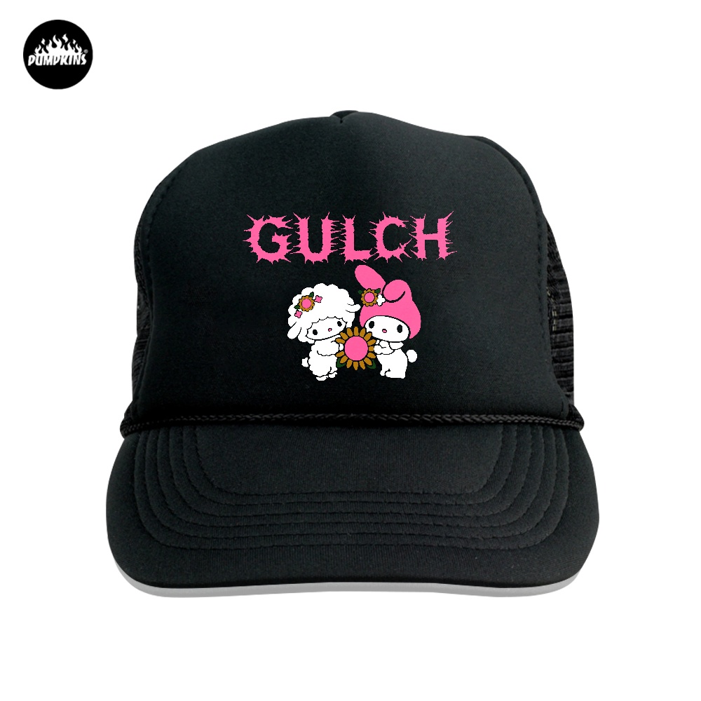 Trucker Hat Band GULCH Sanrio Topi Jaring Band Merchandise Hardcore