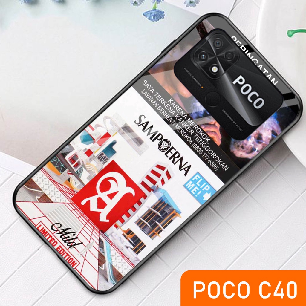 [A04] Softcase Glass Kaca Poco C40 - Case Hp Poco C40 - Casing Hp Poco C40 -